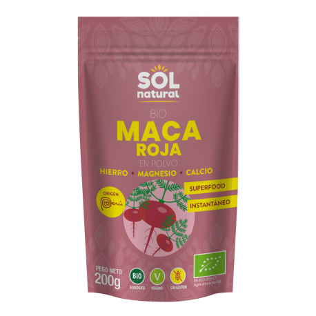 Maca roja polvo Bio 200 g Sol