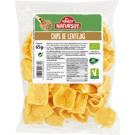 Chips de lentejas 65 g Bio