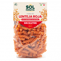 fusilli lentejas rojas Bio 500 g.